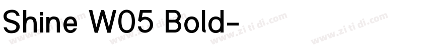 Shine W05 Bold字体转换